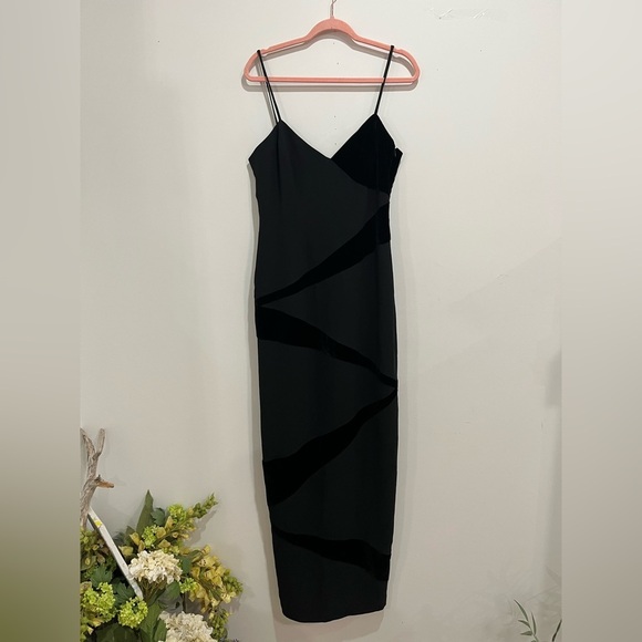 Andrea Polizzi for Rex Lester - rare vintage floor length gown - velour - size L - Picture 3 of 11